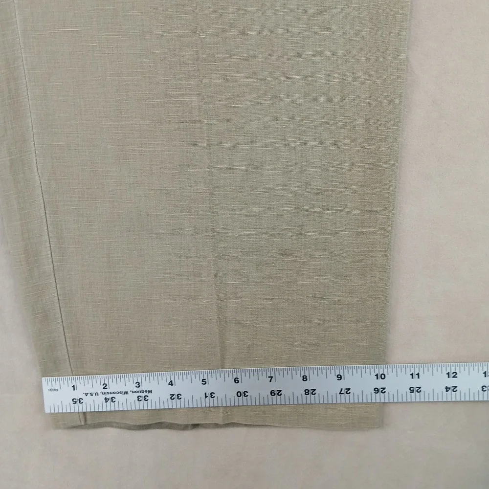 Tommy Bahama Island Soft 38x26 Mens Pants Linen Beach Casual Khaki Baggy Cropped